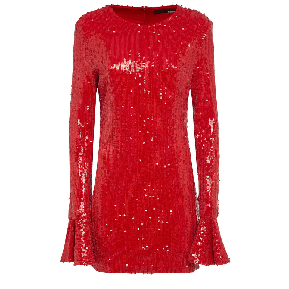 Abito in tessuto rosso