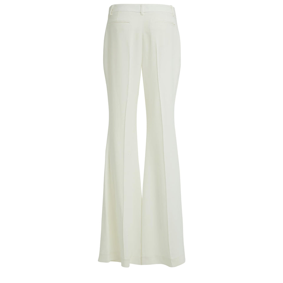 Pantalone svasato in tessuto bianco P0053NF24CD007 W0001 ELIE SAAB 