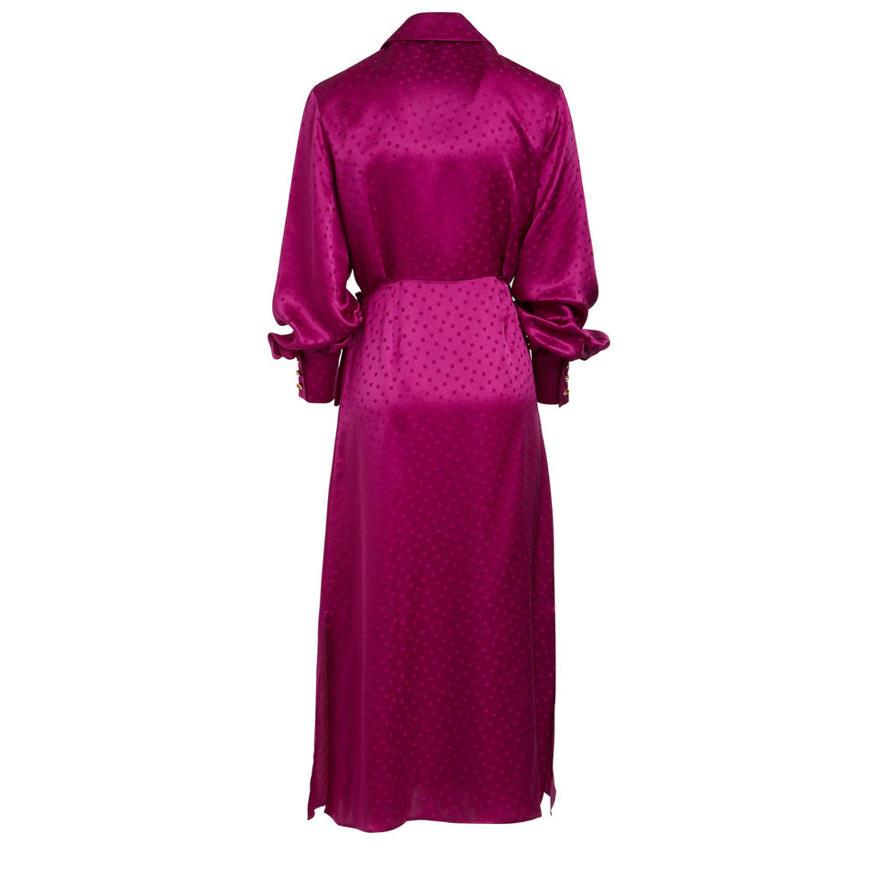 Abito ''Bella'' in seta rosa - GIO MORETTI