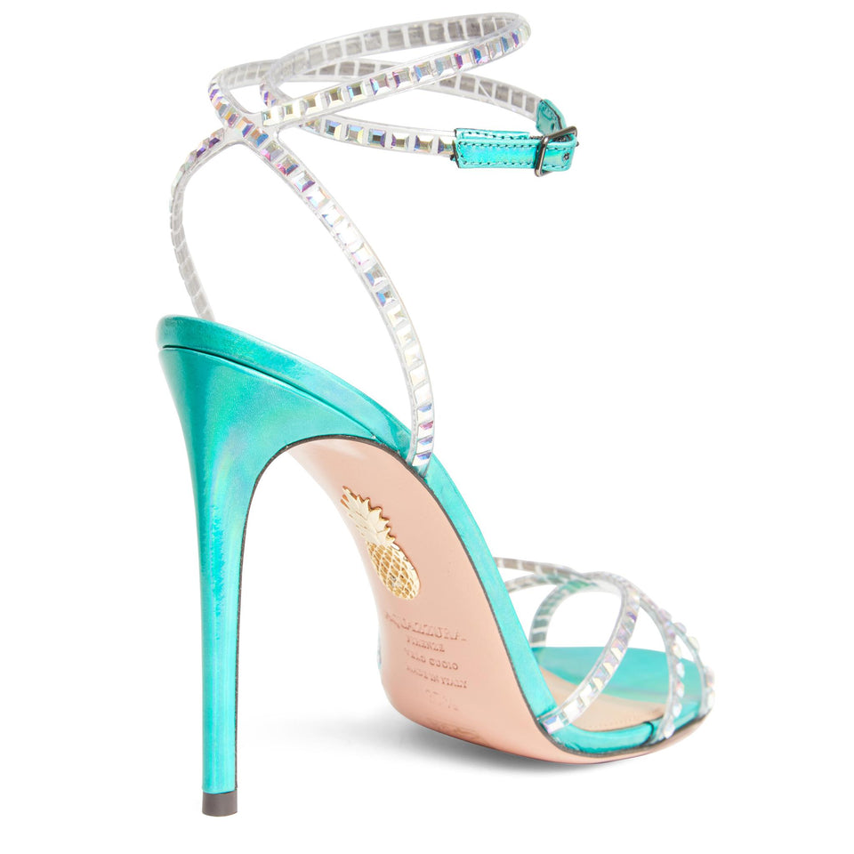 Sandalo "Dance" in pvc azzurro DNCHIGS0 CXVACQ AQUAZZURA 