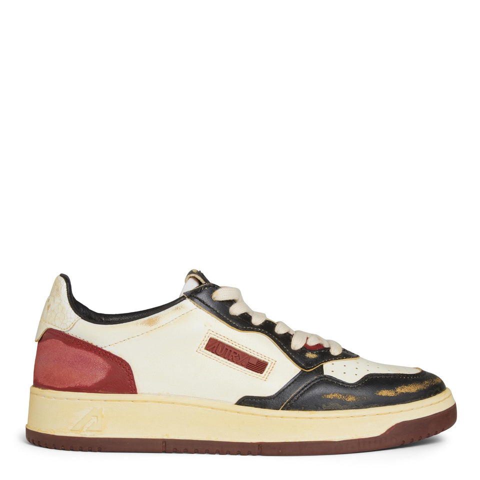 Sneakers "Sup vint low" in pelle multicolor AVLM-LB01 BLK/SYRAH AUTRY 