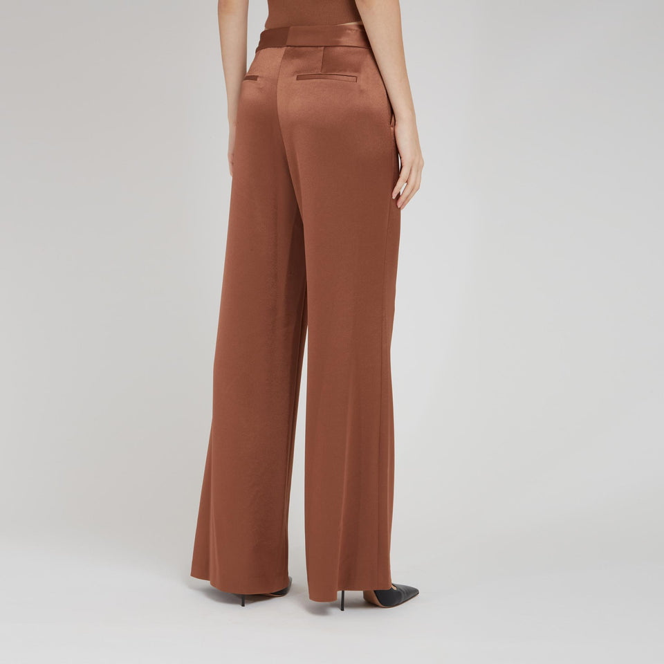Brown fabric trousers