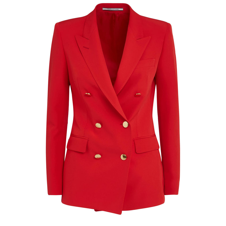 Giacca doppio petto ''J-Parigi'' in tessuto rossa