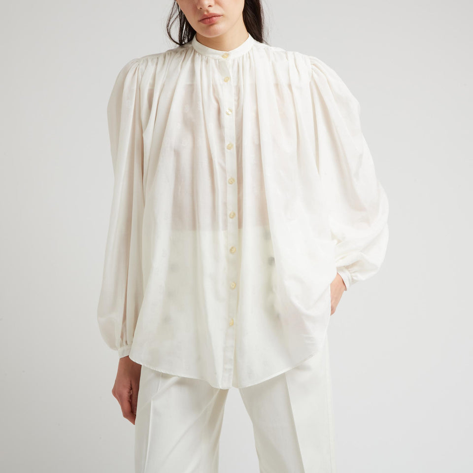 Camicia in seta bianca