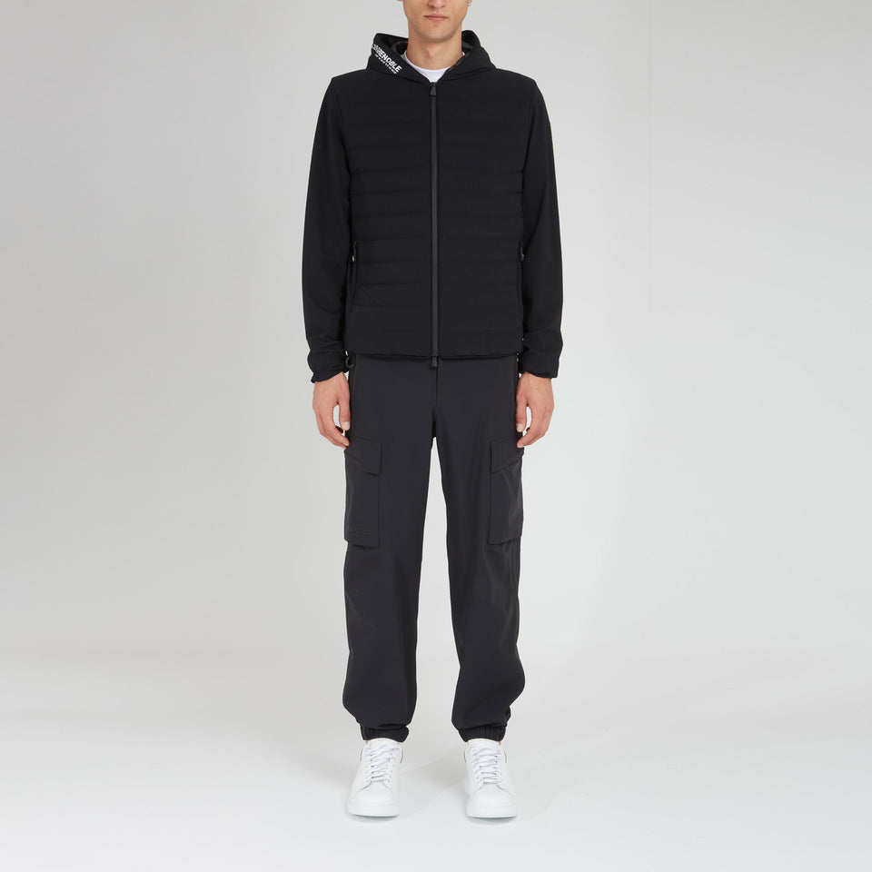 Black fabric cardigan