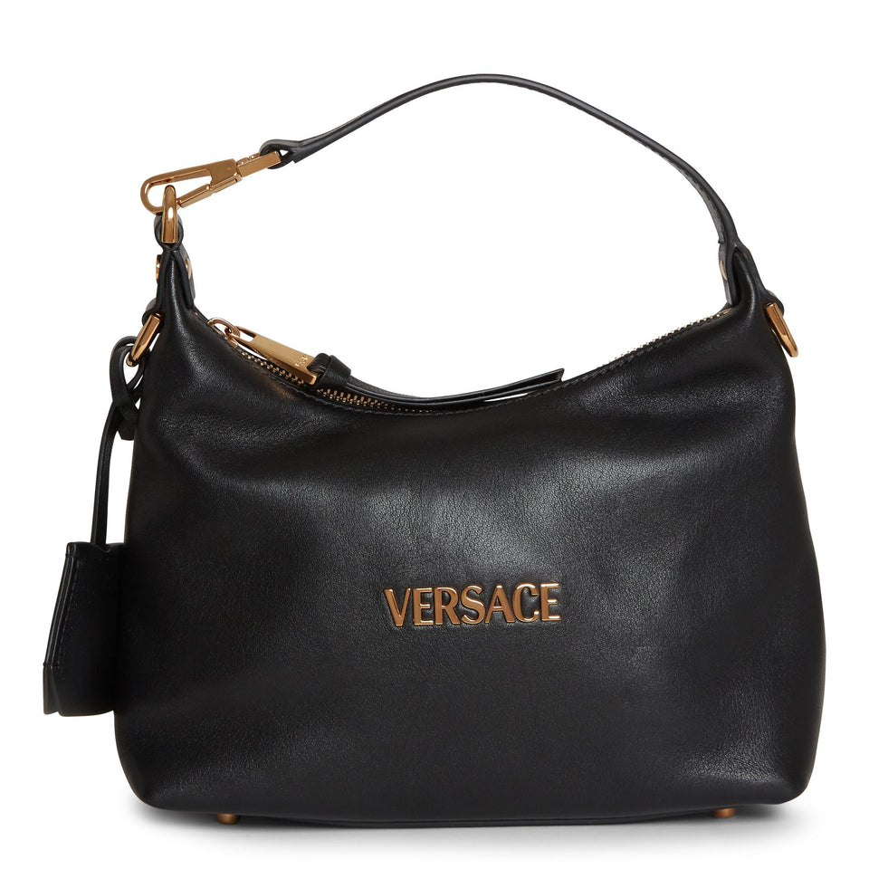 Black Leather 'Hobo' Bag