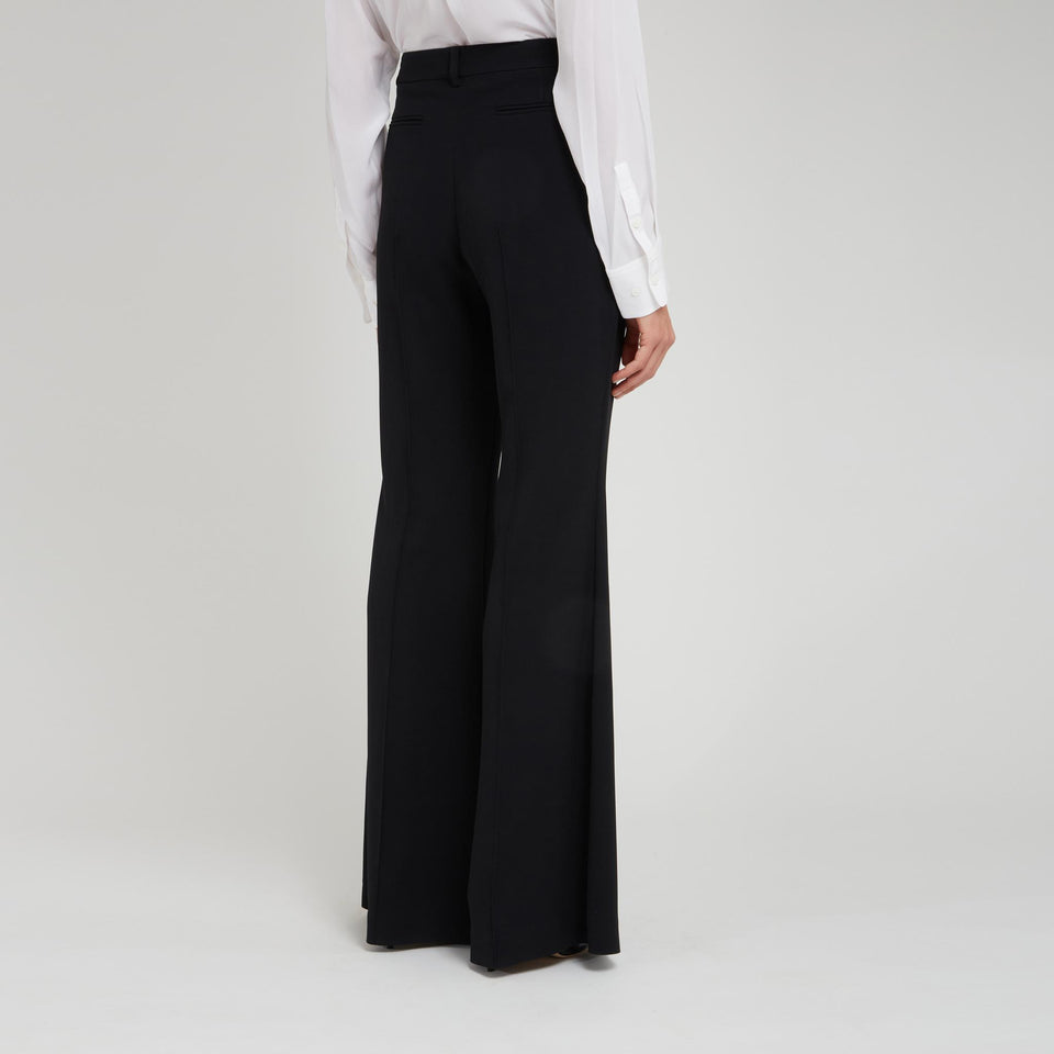 Pantalone svasato in tessuto nero P0053NF24CD007 BK001 ELIE SAAB 