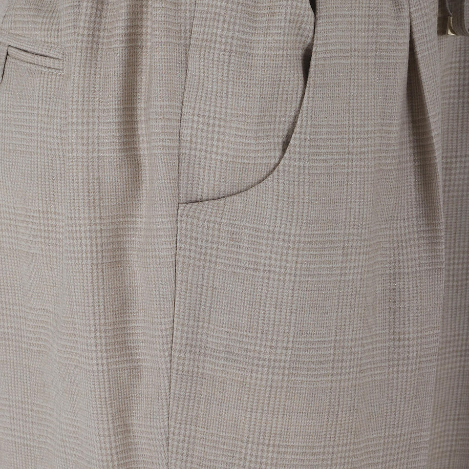 Pantalone in lana beige D37102 K0513G01BEIGE KITON 