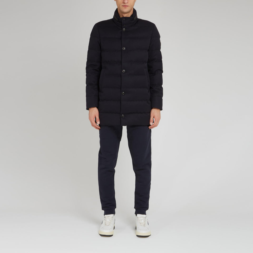 "Vallonpierre" coat in black fabric