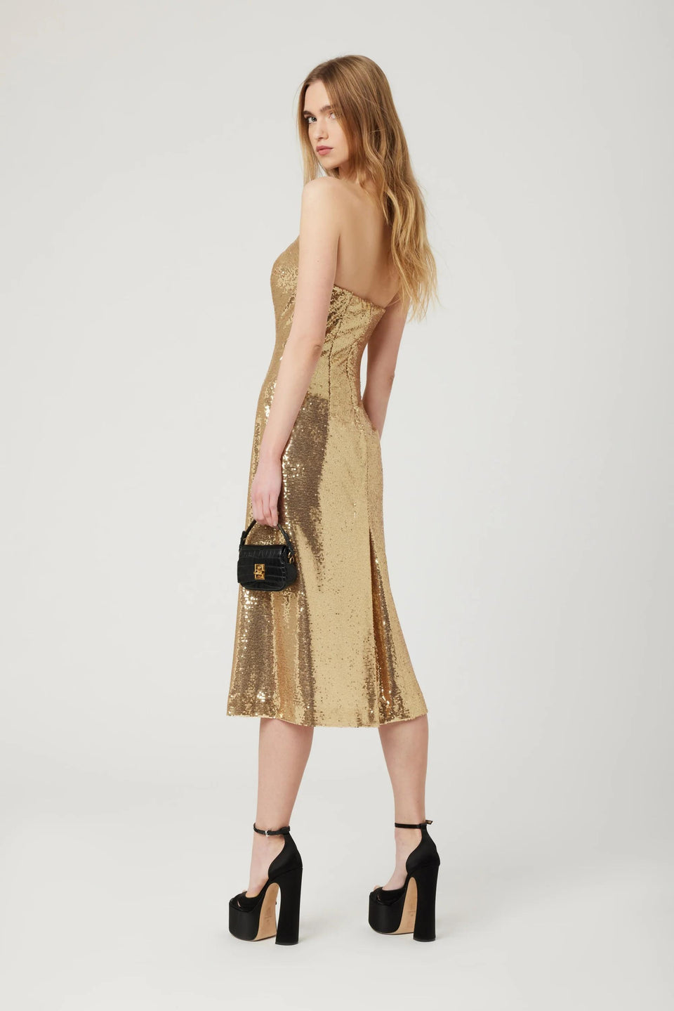 Abito in tessuto oro