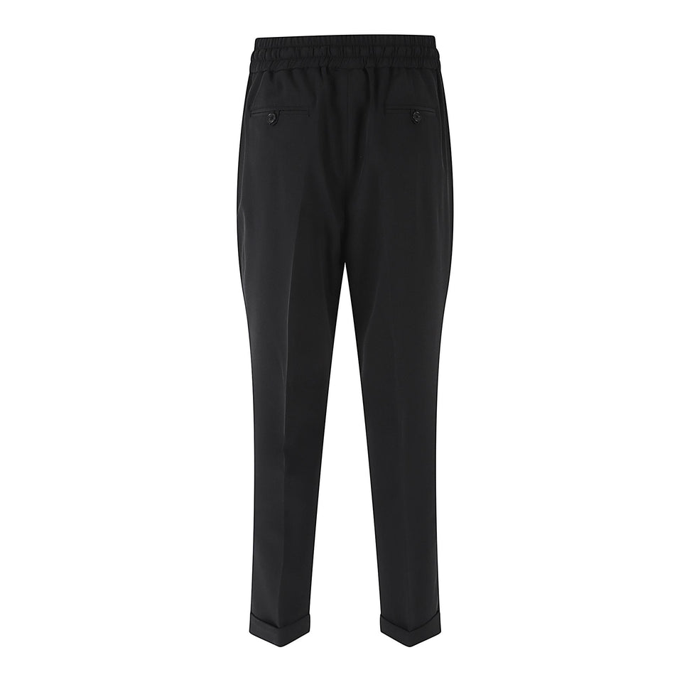 Pantalone in seta nero D37102 K0977A10NERO KITON 