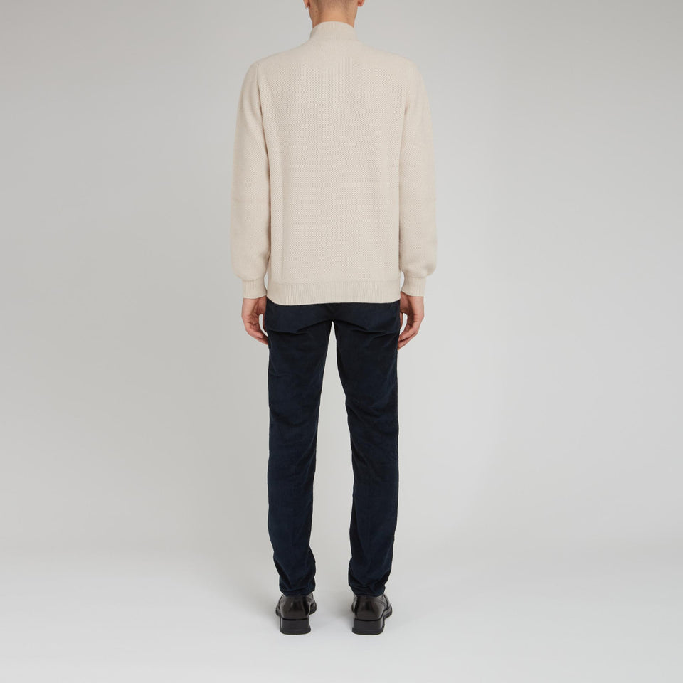 Cardigan in lana beige