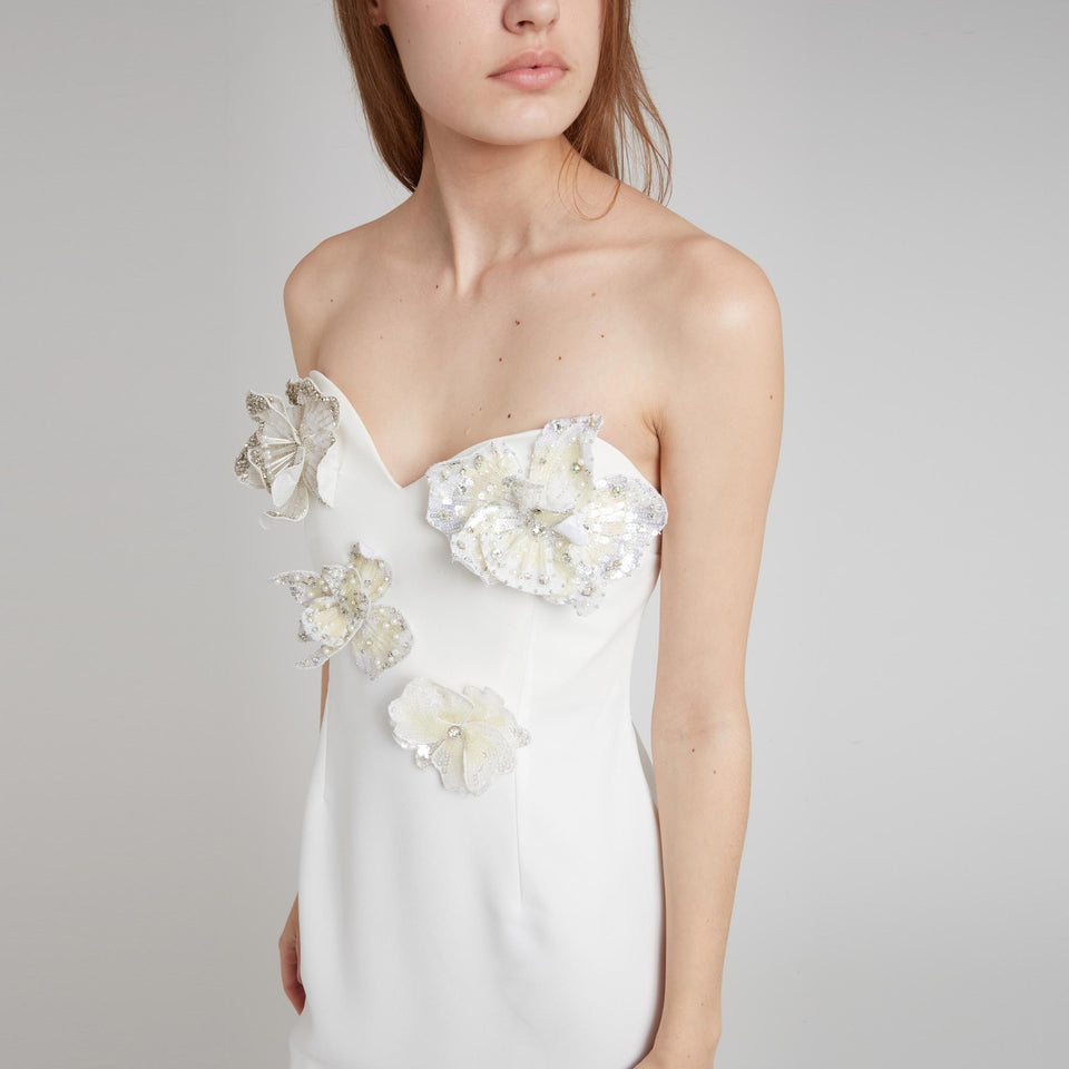 Abito in tessuto bianco