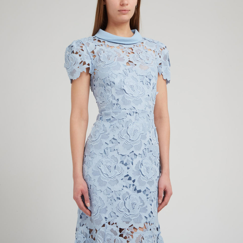 Dress in light blue fabric