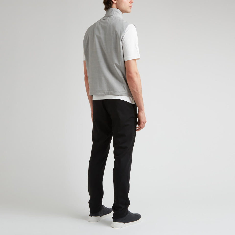 Gilet in tessuto grigio
