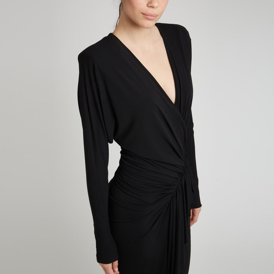 Abito lungo in tessuto nero