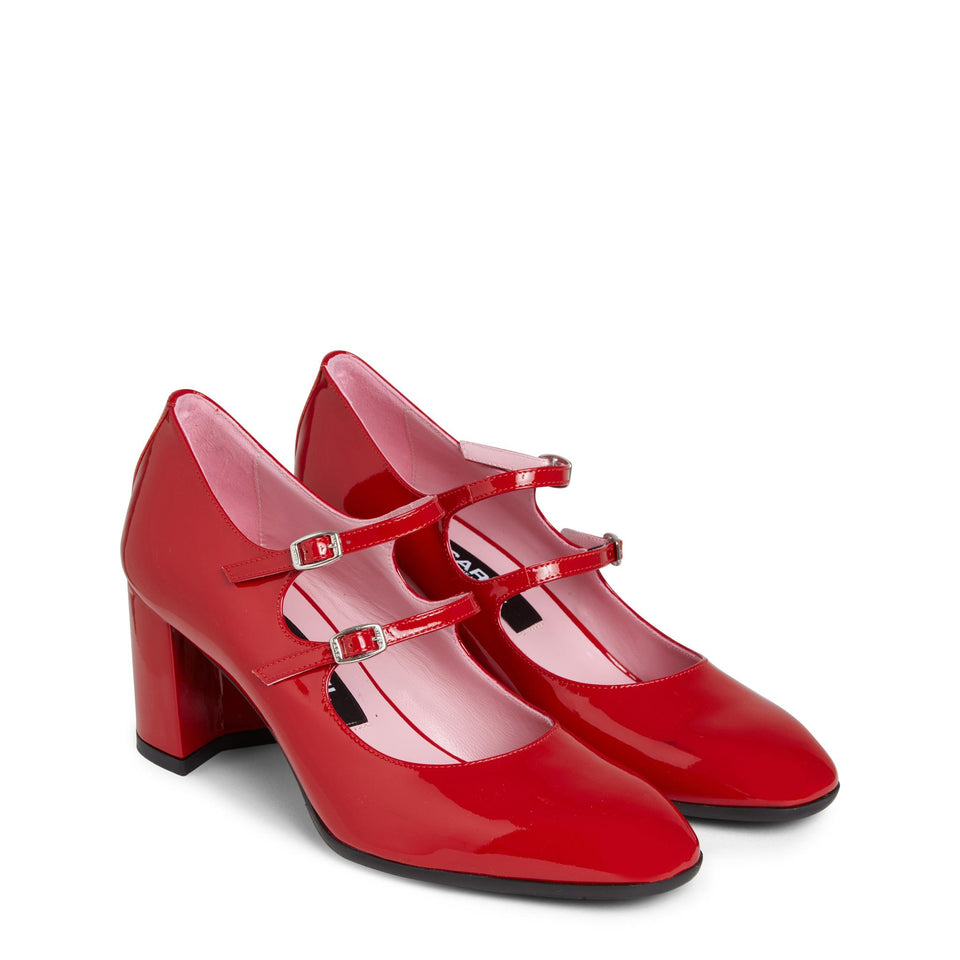 Decolletè "Alice" in pelle rossa ALICE VERNISROUGE CAREL PARIS 