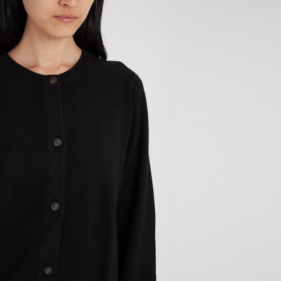 Cardigan in cashmere nero - GIO MORETTI