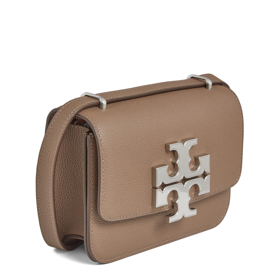 Borsa piccola "Eleanor Pebbled" in pelle marrone 155671 250 TORY BURCH 