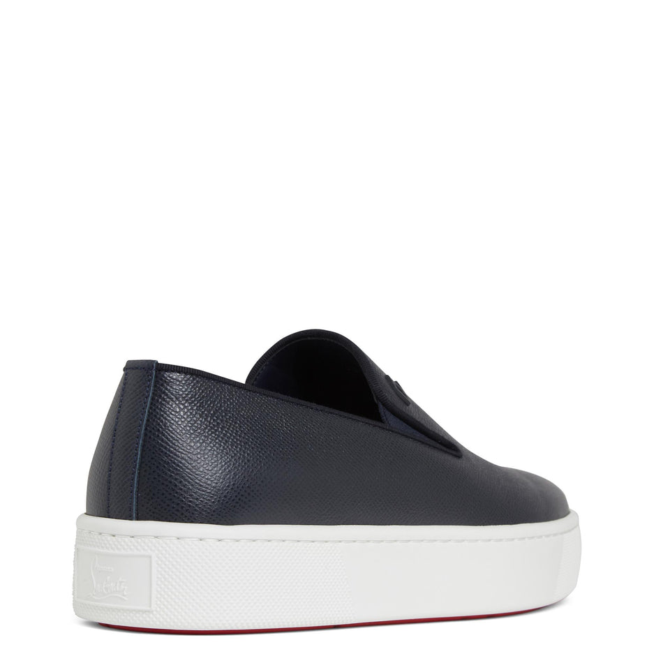 Sneakers slip-on ''Boatissimo'' in pelle blu 3240702 BL4G CHRISTIAN LOUBOUTIN 