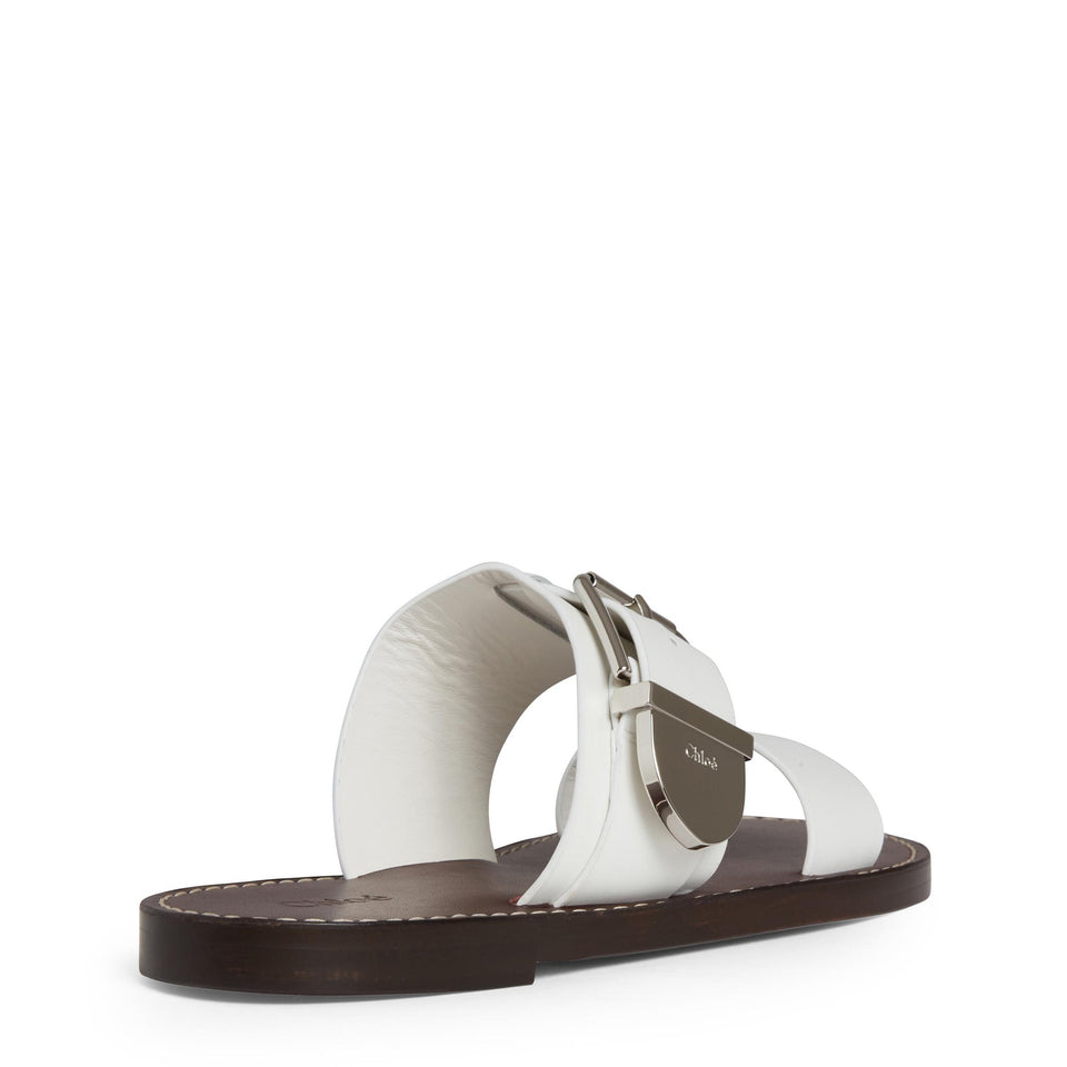 Sandali ''Rebecca'' in pelle bianchi CHC24U01REX 101 CHLOE 