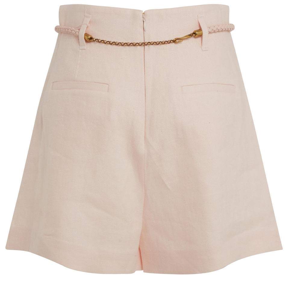 Short "Crush" in lino rosa