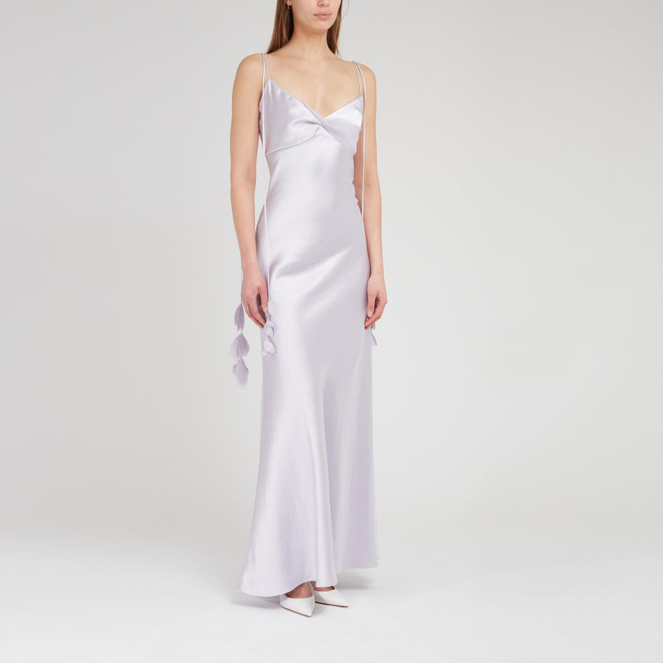 Lilac satin dress
