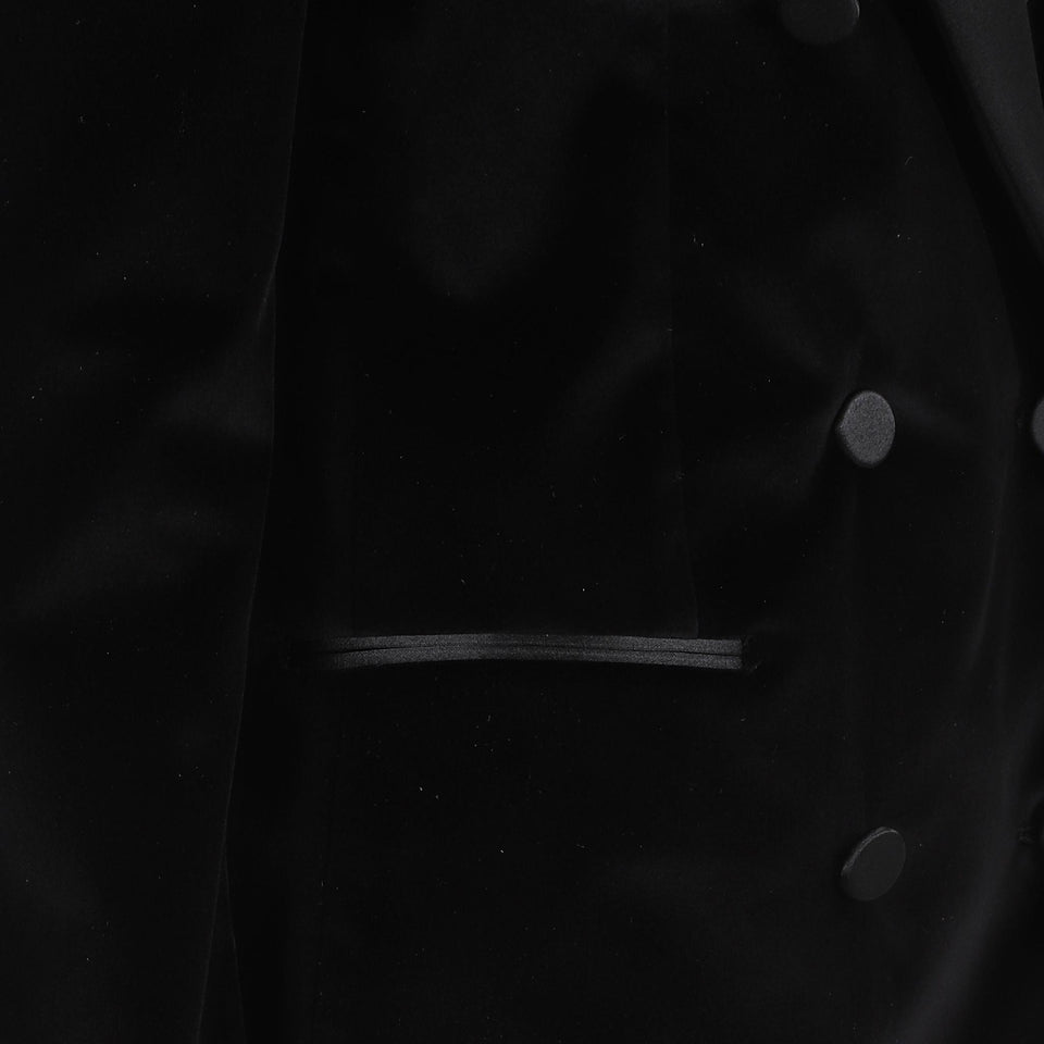 Abito in velluto nero S-PARIGI10AAD 800020N1002 TAGLIATORE 