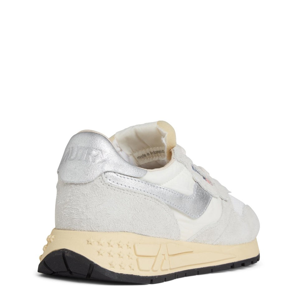 Sneakers "Reelwind" in pelle bianca WWLW-MU01 WHT/SILV AUTRY 