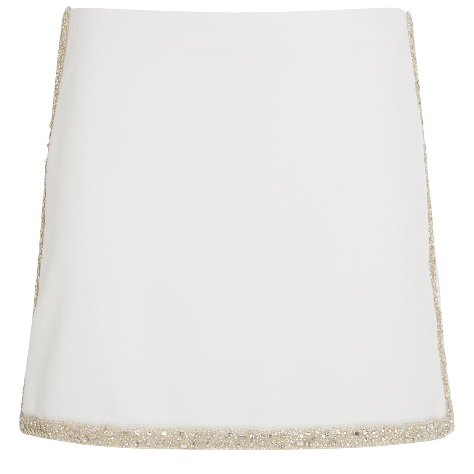 Mini gonna "Riley" in tessuto bianca