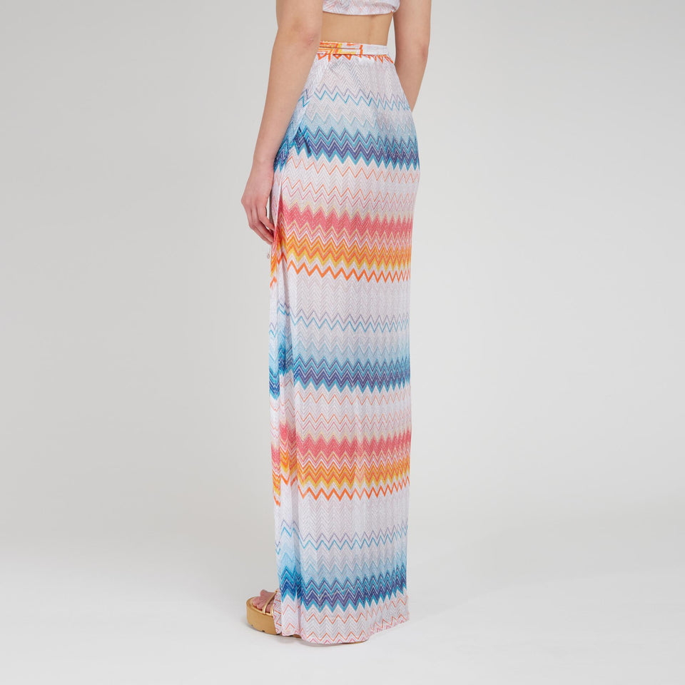 Gonna in tessuto multicolor