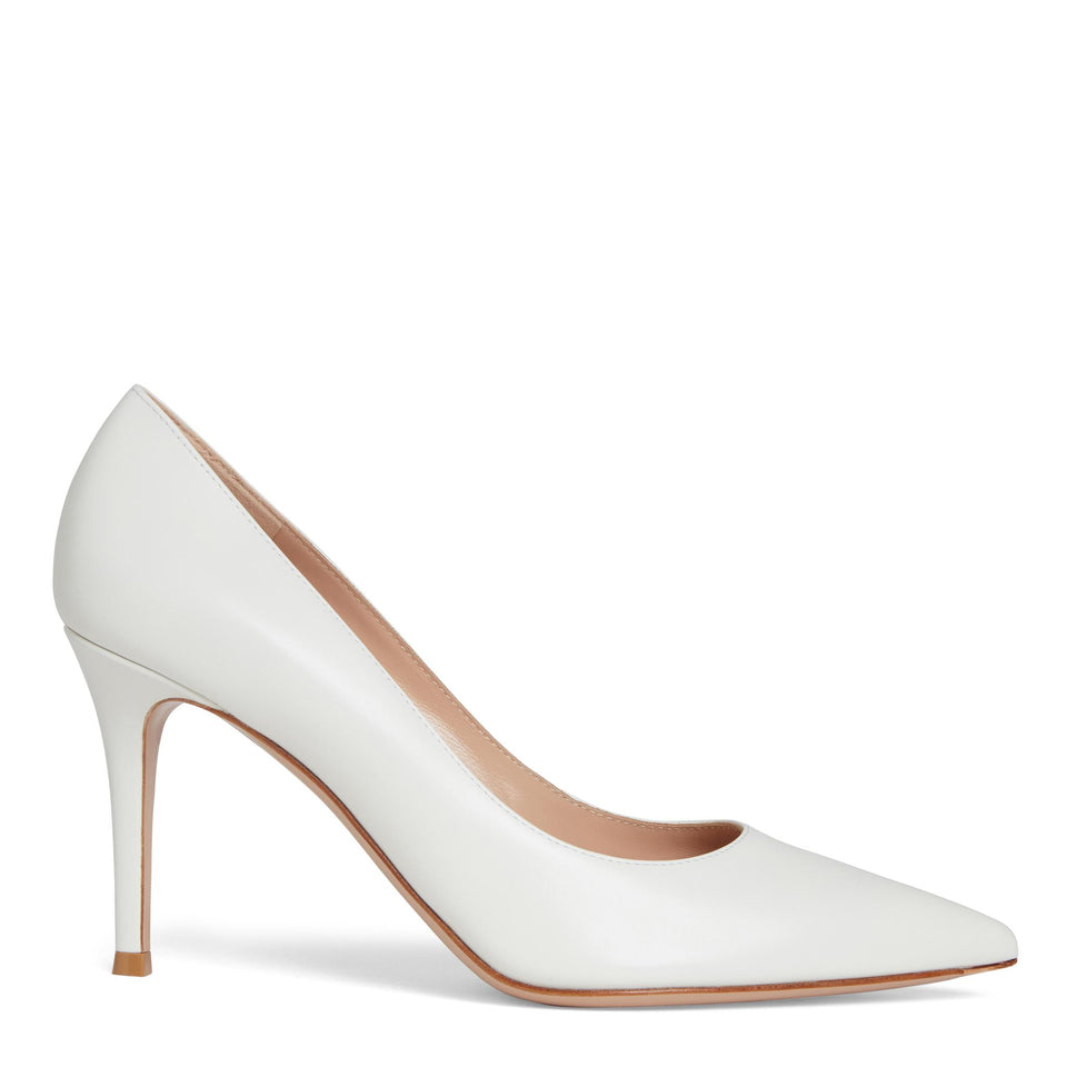 Décolleté "Gianvito 85" in pelle bianche G24580 85RIC-VITWHITE GIANVITO ROSSI 