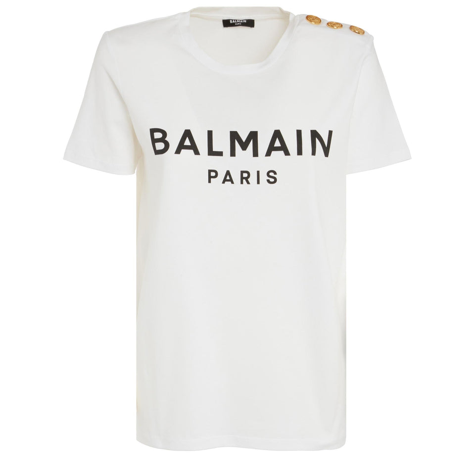 T-shirt in cotone bianca - GIO MORETTI