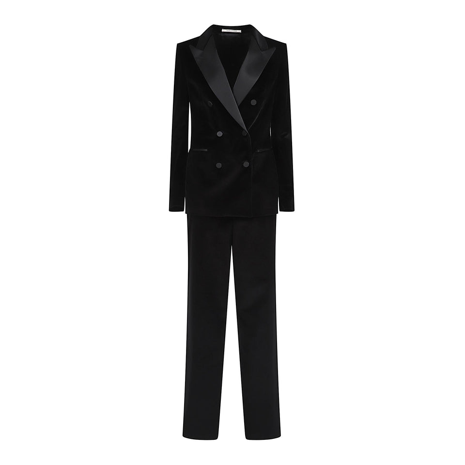 Abito in velluto nero S-PARIGI10AAD 800020N1002 TAGLIATORE 