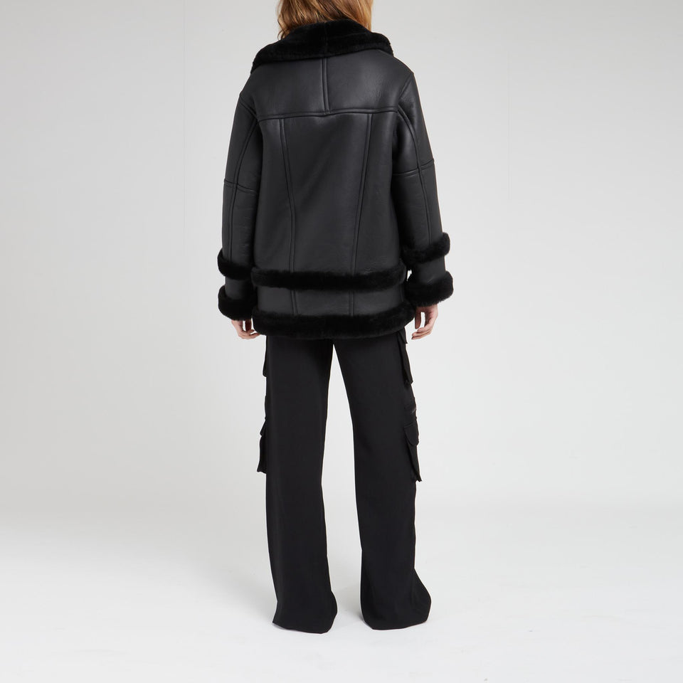 Black leather jacket