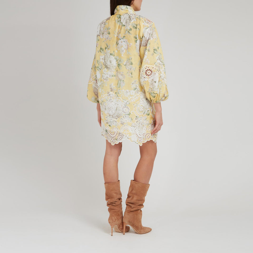 "Acacia" dress in yellow linen