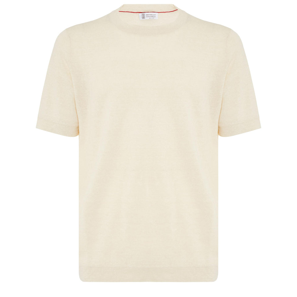 Maglia in cashmere beige