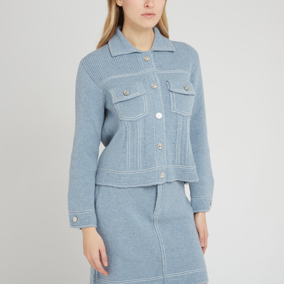 Light blue cashmere jacket