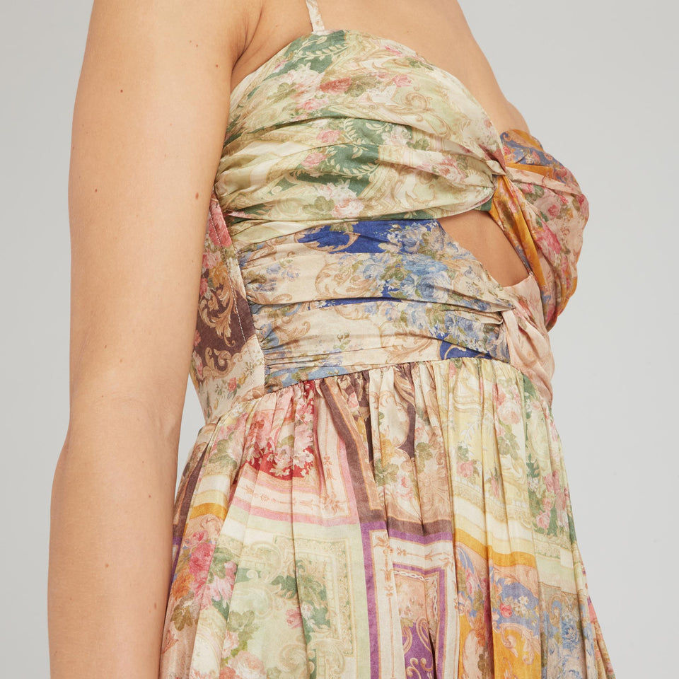 Abito midi ''August'' in tessuto multicolor