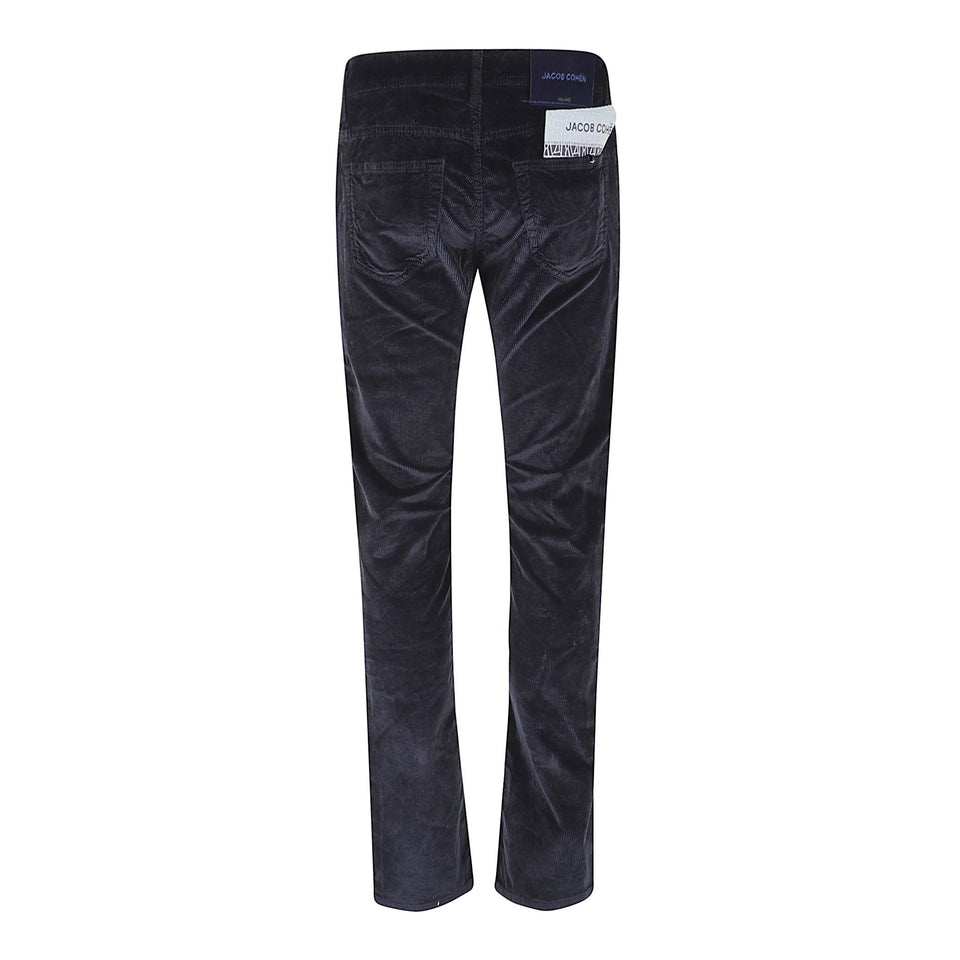 Pantalone in velluto navy QE006036 S3653Y99 JACOB COHEN 