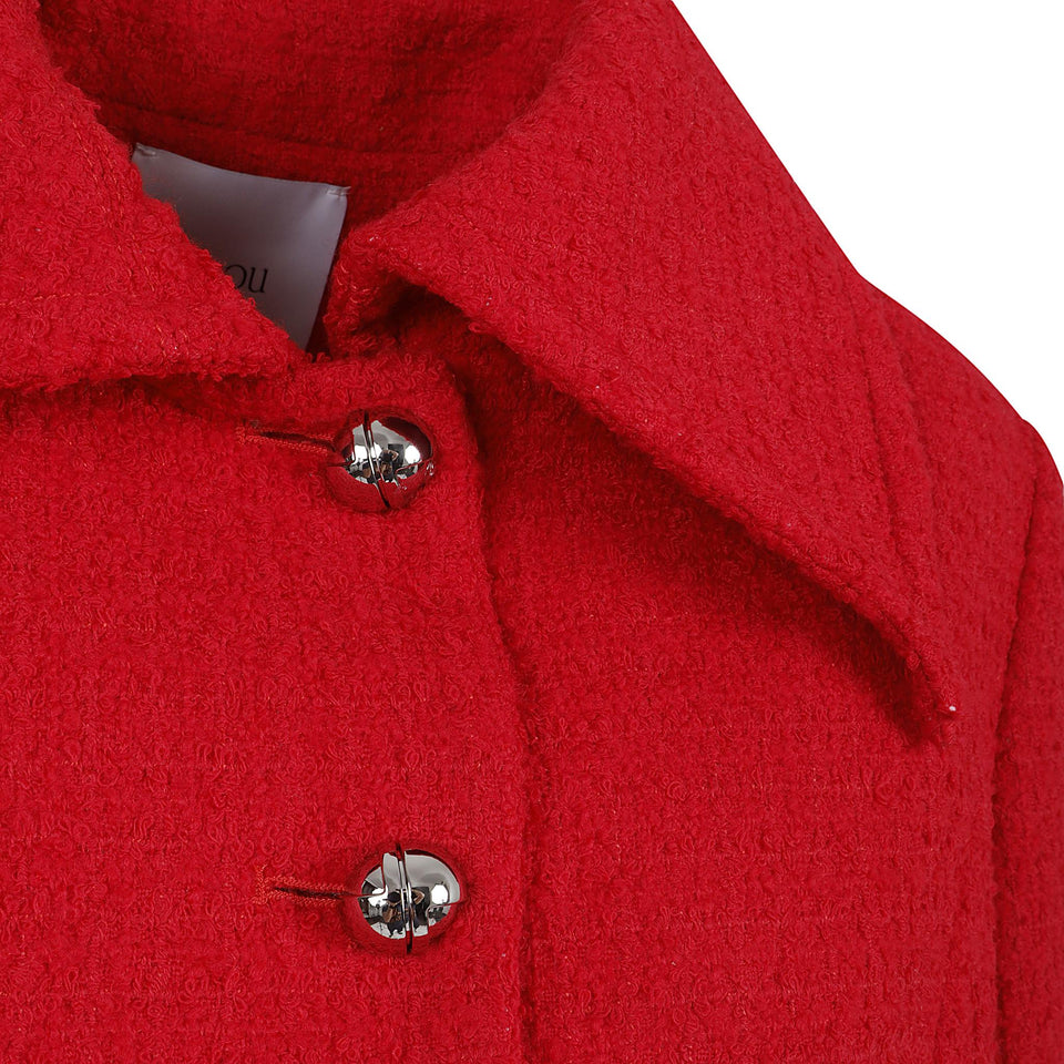 Giacca in tweed rossa JA060 0223312L PATOU 