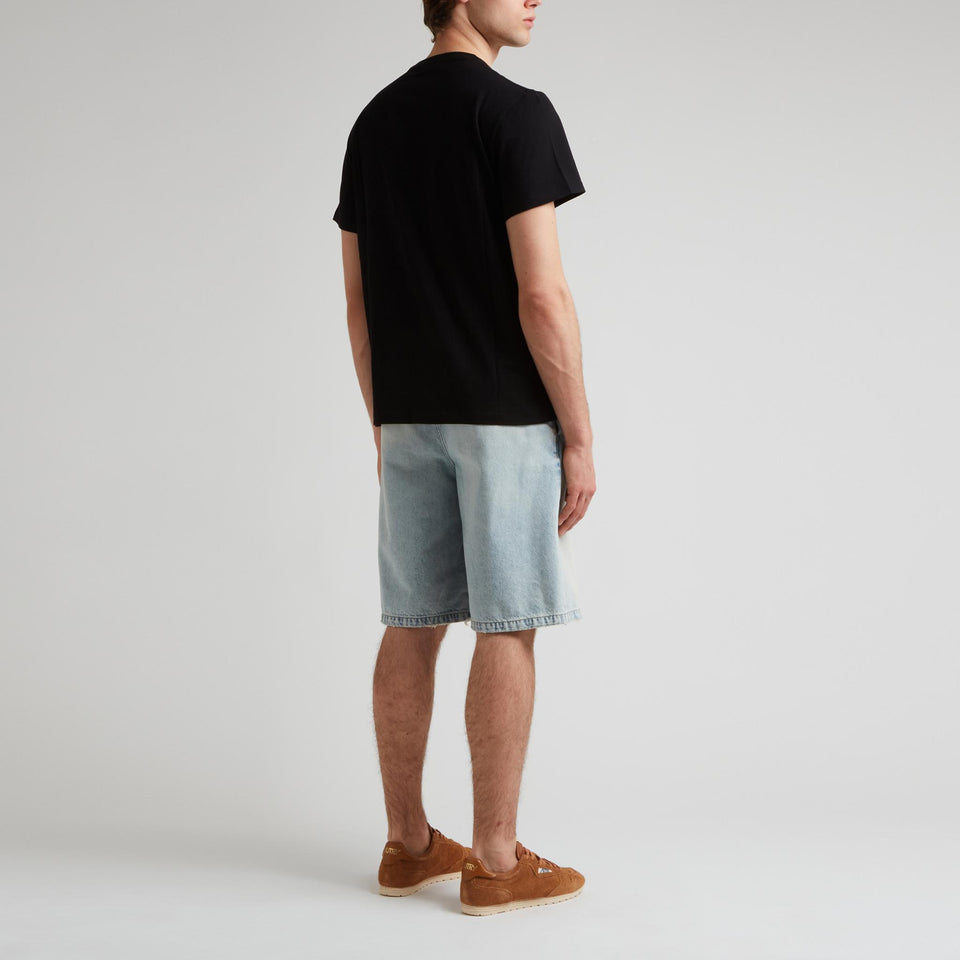 Black cotton T-shirt