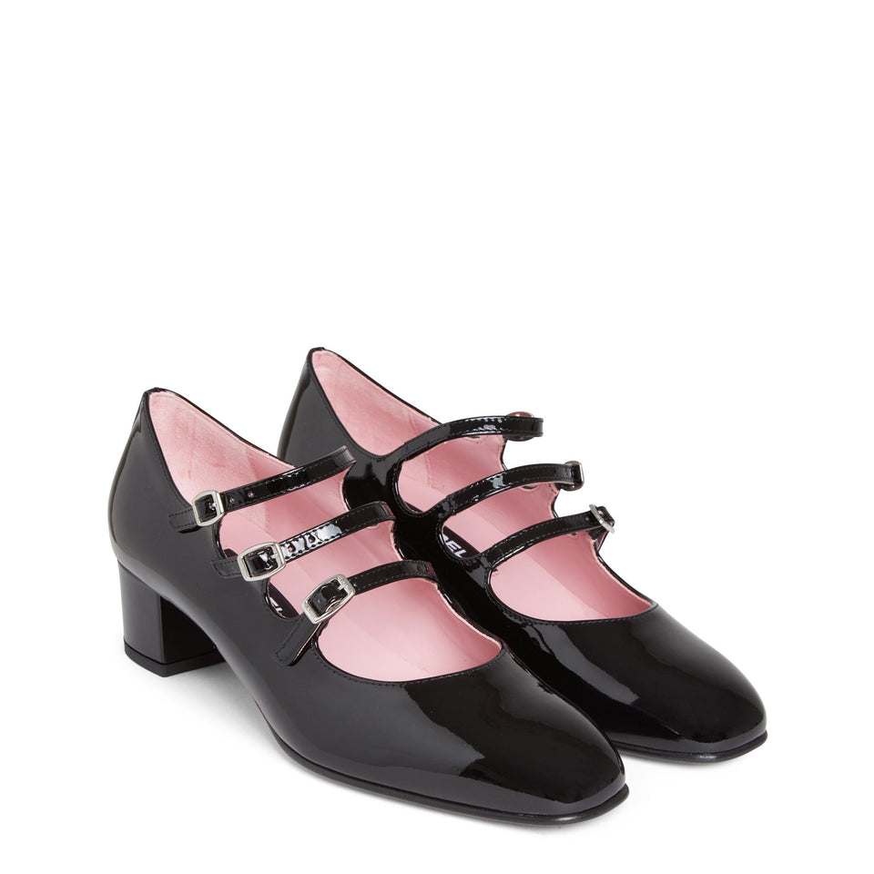 Decolletè "Kina" in pelle nera KINA VERNISNOIR CAREL PARIS 