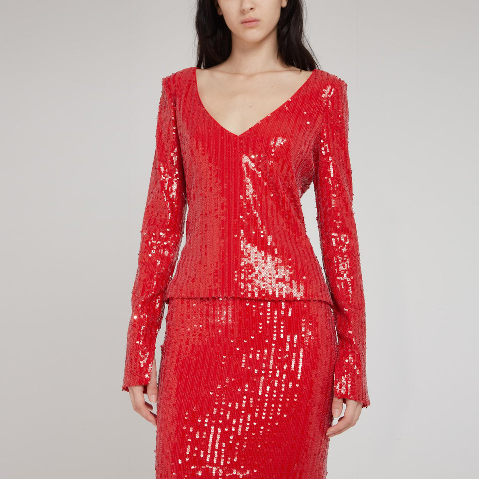 Maglia in tessuto rossa