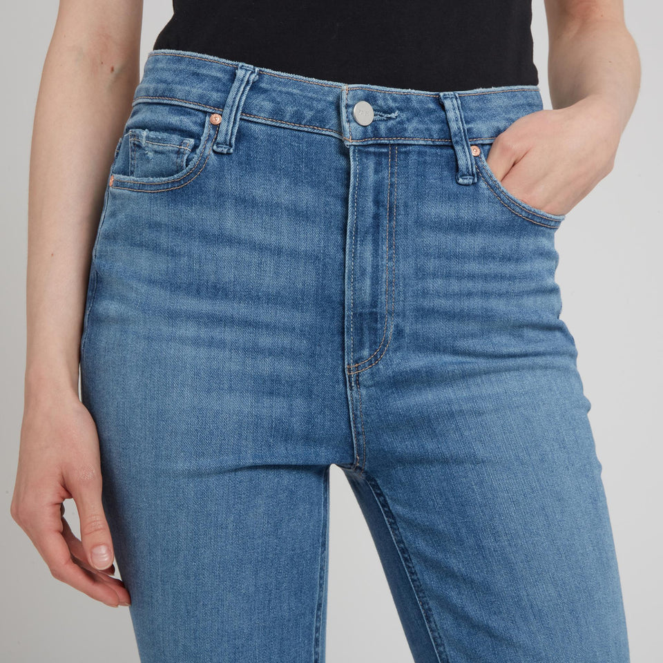 Jeans svasato "Claudine" in denim blu
