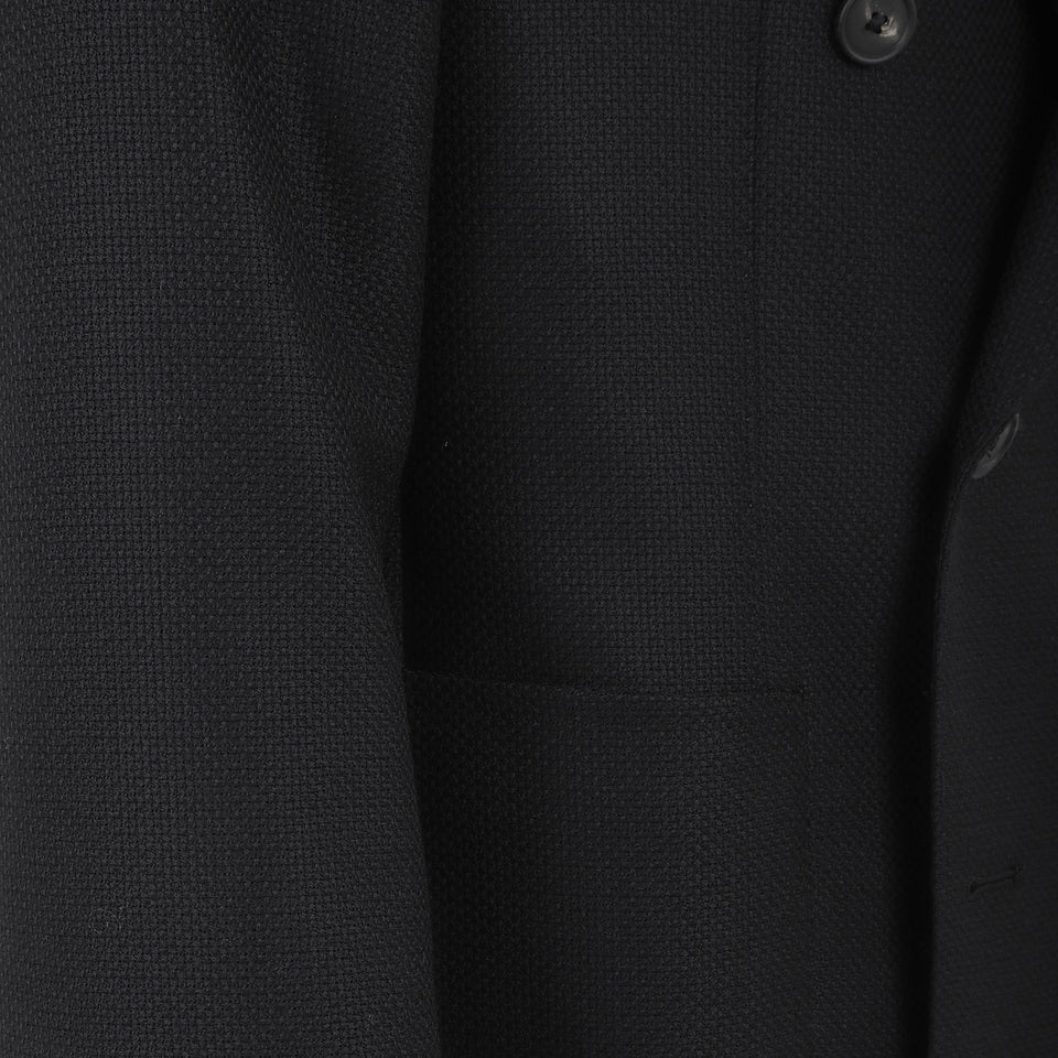 Blazer doppio petto in tessuto nero 1SMC20K 1200282111 TAGLIATORE 