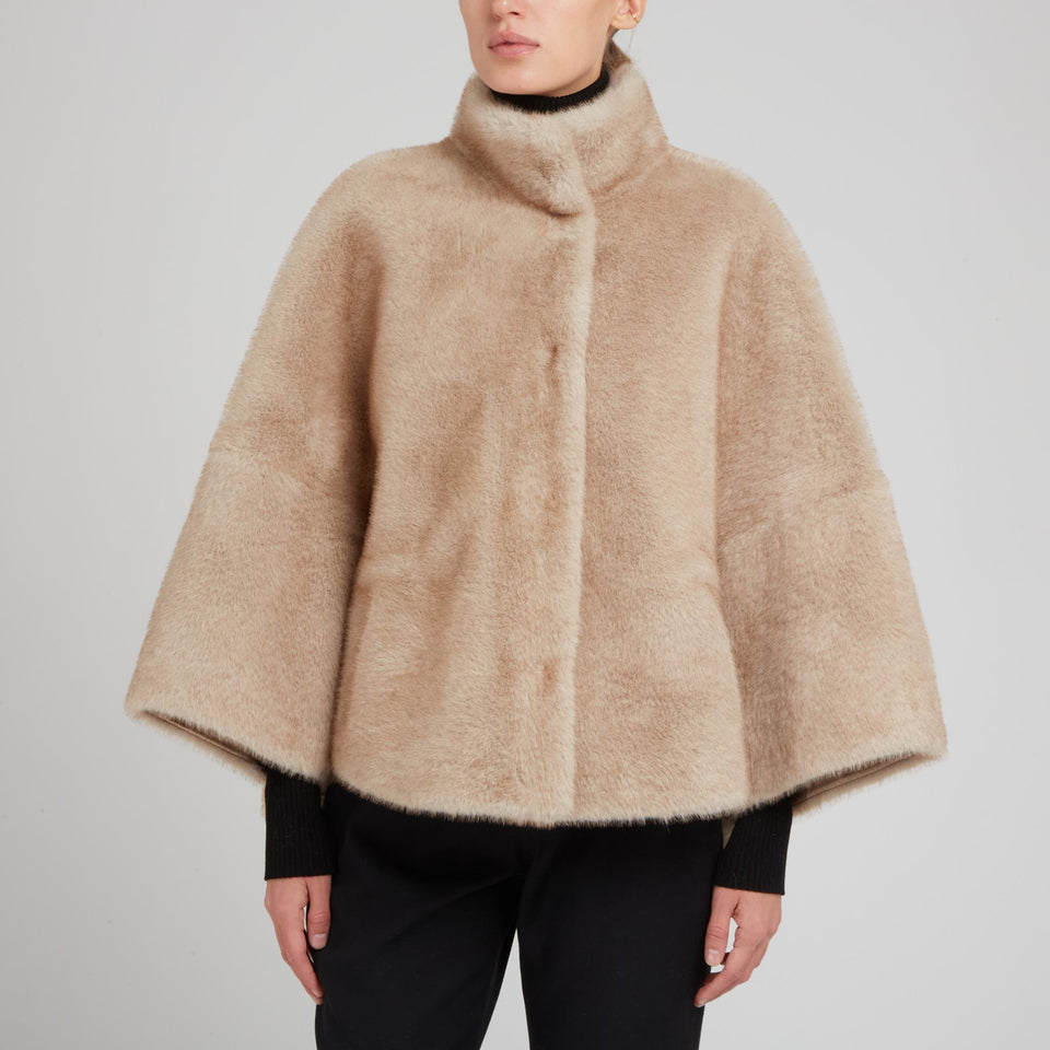 Giacca in shearling beige 8469 SHELL SWORD 
