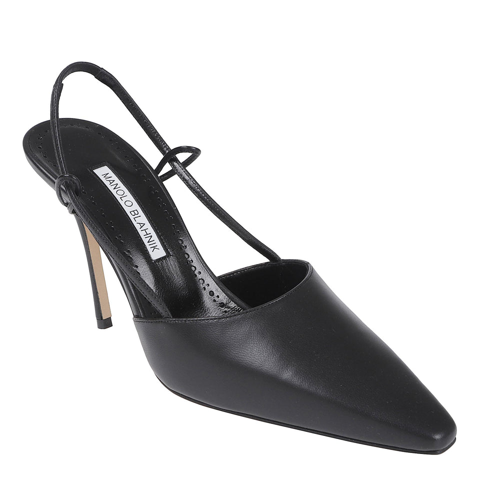 Slingback "Touki Mone" 105 in nappa nera 325-3091 BLCK MANOLO BLAHNIK 