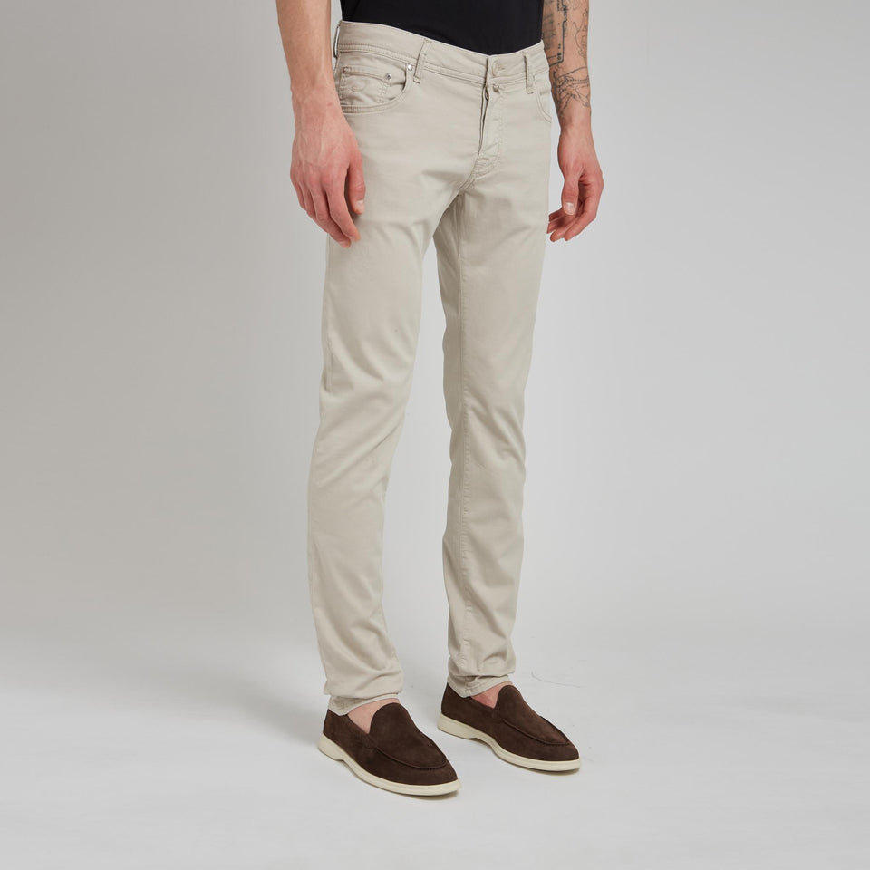 Jeans "Nick" in cotone beige