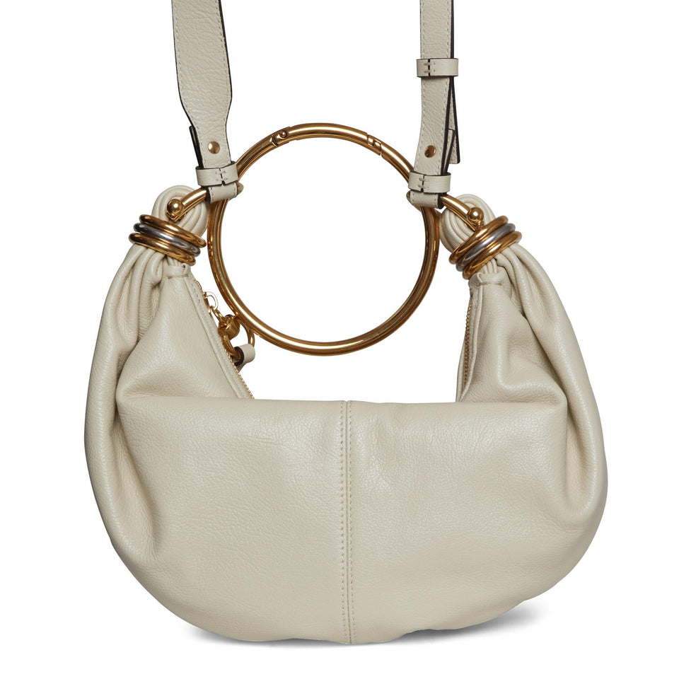 Borsa a spalla ''Bracelet'' in pelle bianca